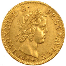 FRANCE, Louis d'or à la mèche courte, Louis D'or, 1644, Paris, KM #149.1, AU(...