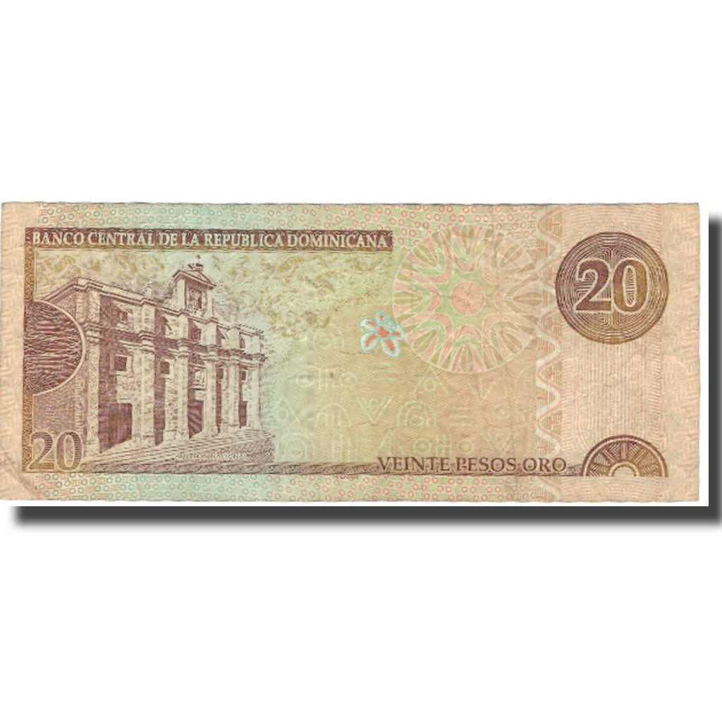 Billete, 20 Pesos Oro, 2003, República Dominicana, 2003, KM:169c, BC+