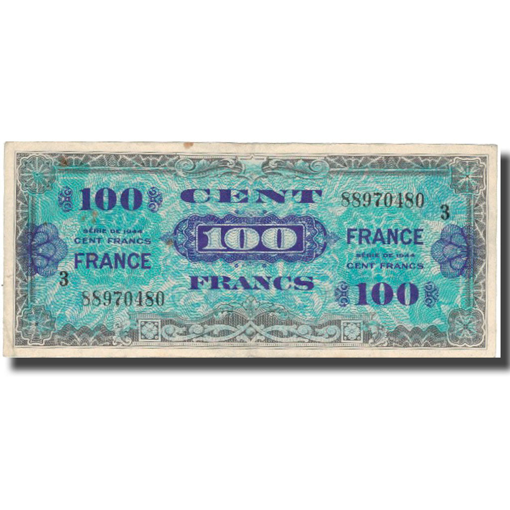 France, 100 Francs, 1945 Verso France, 1945, 1945, VF(20-25), Fayette:VF25.3