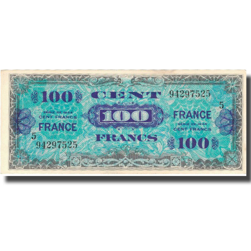 França, 100 Francs, 1945 Verso France, 1945, 1945, AU(50-53), Fayette:VF25.5