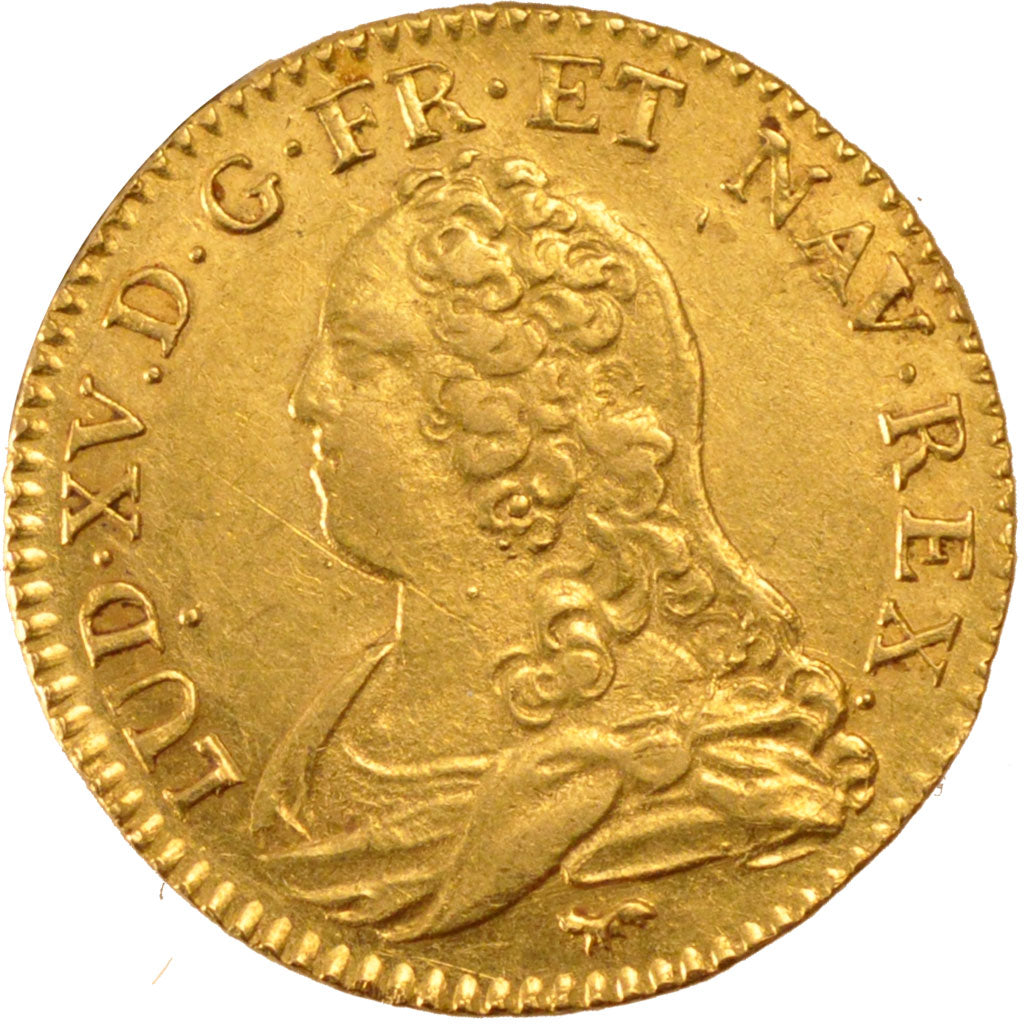 FRANCE, Louis d'or aux lunettes, Louis D'or, 1727, Paris, KM #489.1, AU(55-58),.