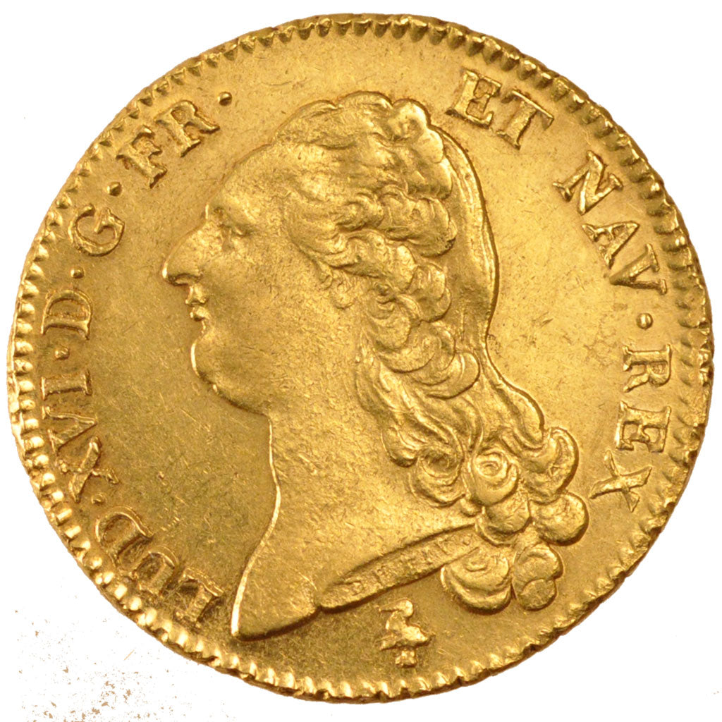 FRANCE, Double louis d'or à la tête nue, 2 Louis D'or, 1790, Paris, KM #592.1, A