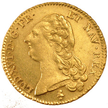 FRANCE, Double louis d'or à la tête nue, 2 Louis D'or, 1790, Paris, KM #592.1, A