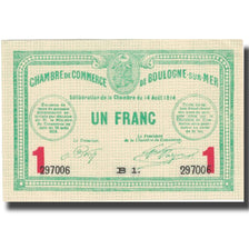 France, Boulogne-sur-Mer, 1 Franc, 1914, AU(55-58)