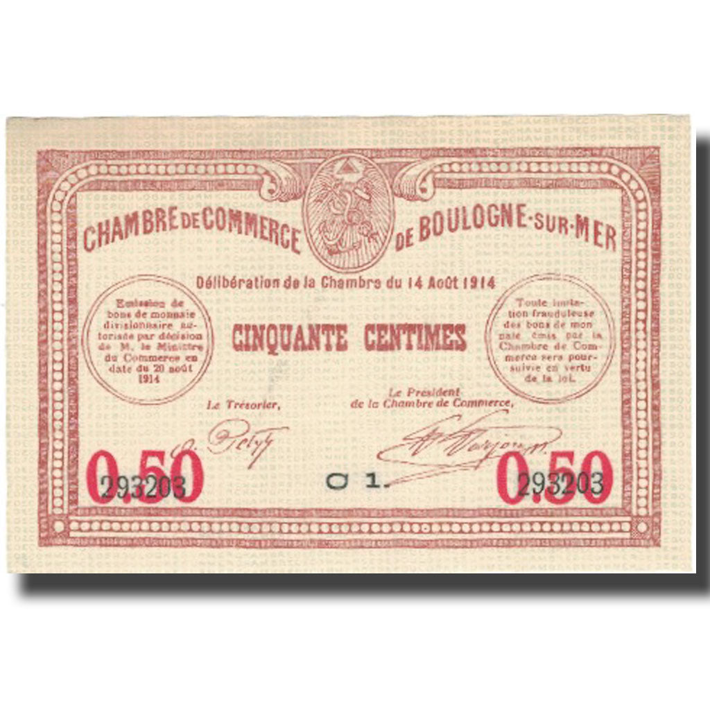 Frankreich, Boulogne-sur-Mer, 50 Centimes, 1914, VZ