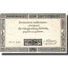 Frankrijk, 25 Livres, 1793, 1793-06-06, SUP, KM:A71