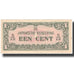 Banknote, Netherlands Indies, 1 Cent, Undated (1942), KM:119a, UNC(64)