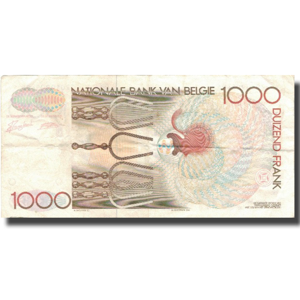 Banknote, Belgium, 1000 Francs, Undated (1980-96), KM:144a, VF(30-35)