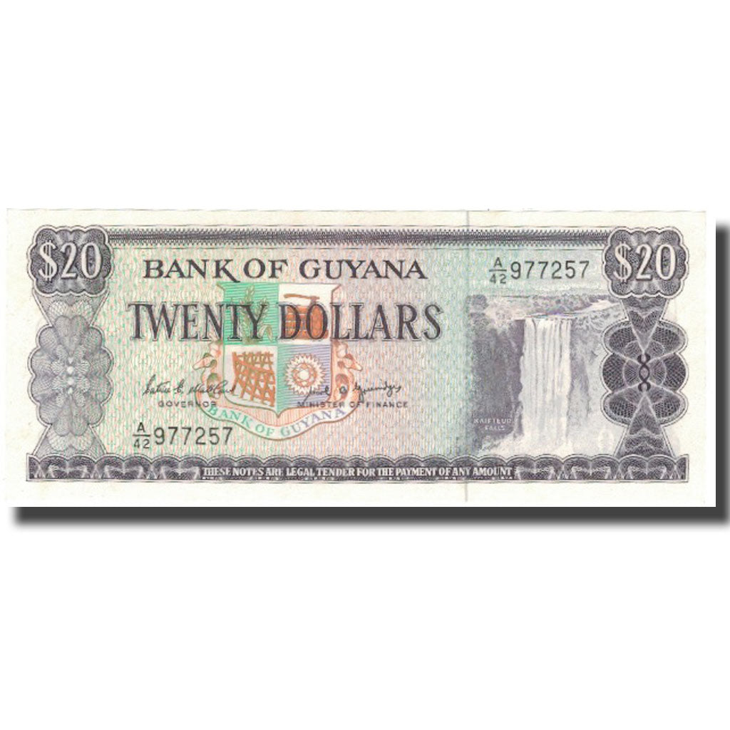 Banknote, Guyana, 20 Dollars, Undated (1989), KM:27, UNC(64)