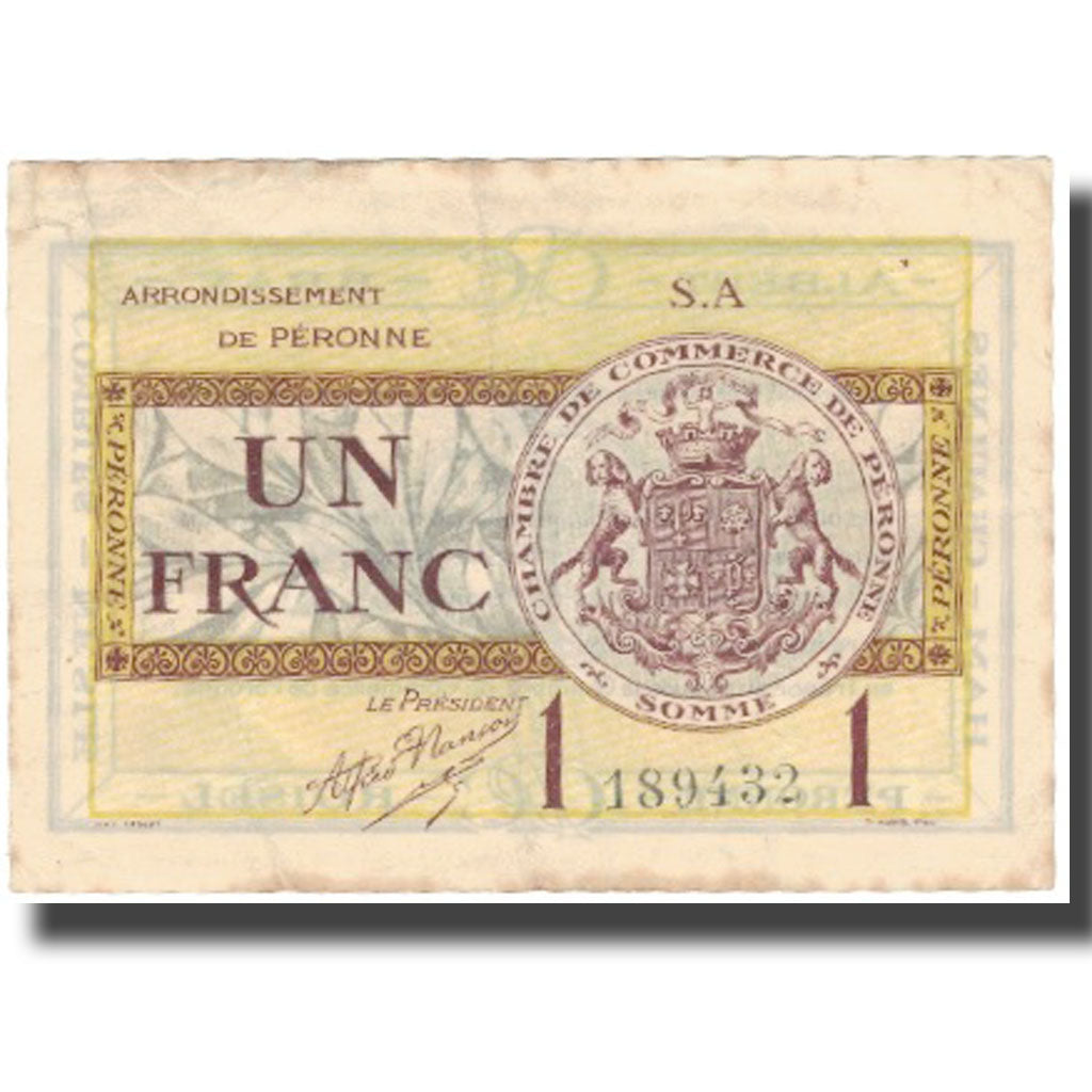 France, Peronne, 1 Franc, 1920, EF(40-45)