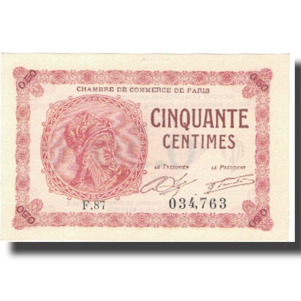 France, Paris, 50 Centimes, 1920, UNC(63), Pirot:97-10