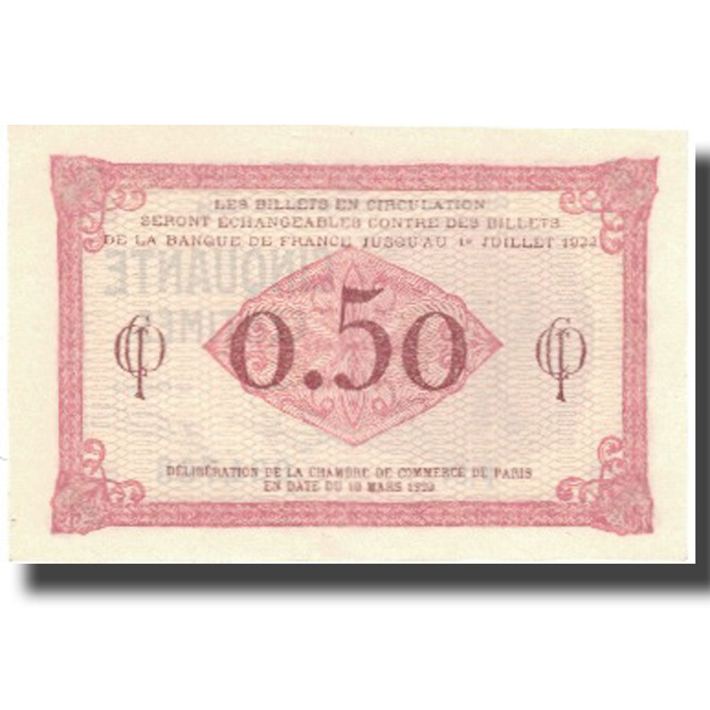 France, Paris, 50 Centimes, 1920, UNC(63), Pirot:97-10