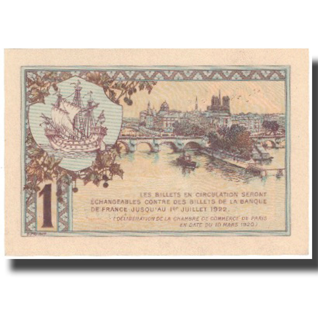 France, Paris, 1 Franc, 1922, UNC(63), Pirot:97.36