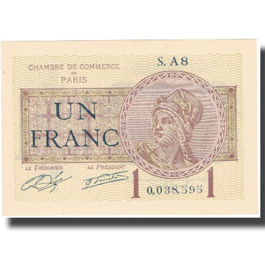 France, Paris, 1 Franc, 1922, UNC(65-70), Pirot:97-23