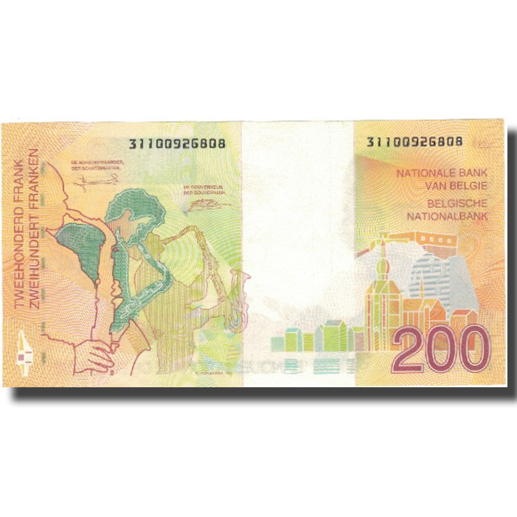 Banknote, Belgium, 200 Francs, Undated (1995), KM:148, AU(50-53)