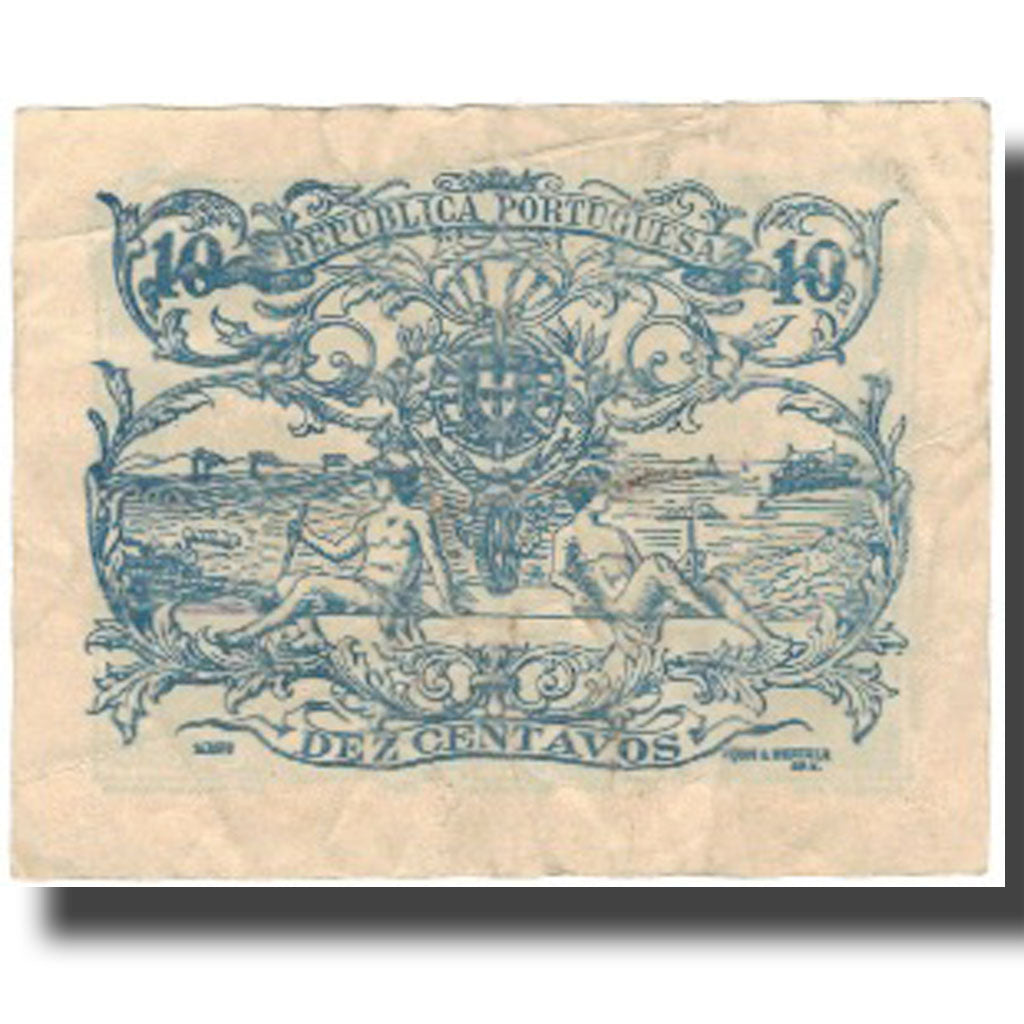 Banknote, Portugal, 10 Centavos, 1917, 1917-08-15, KM:95c, EF(40-45)