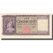 Banknote, Italy, 500 Lire, 1947, 1947-08-14, KM:80a, AU(50-53)