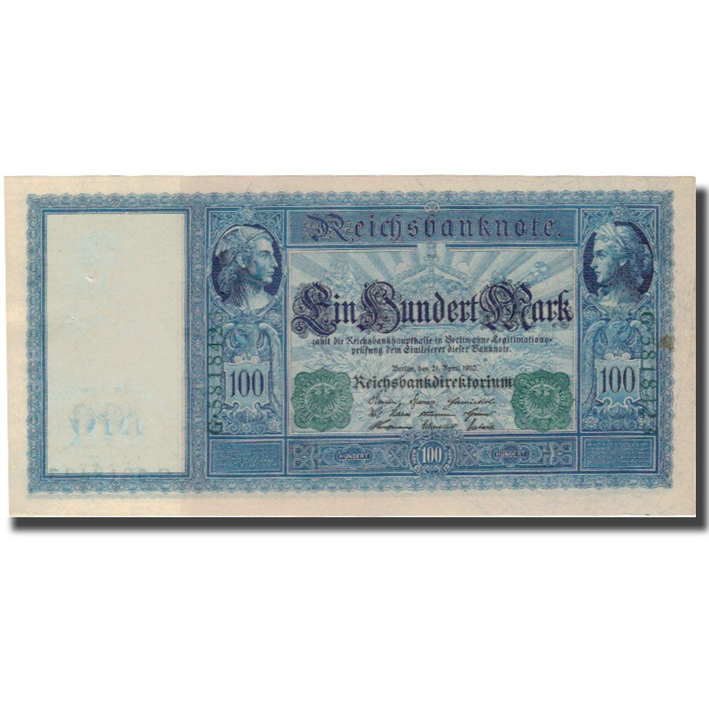 Germany, 100 Mark, 1910, 1910-04-21, KM:43, UNC(60-62)