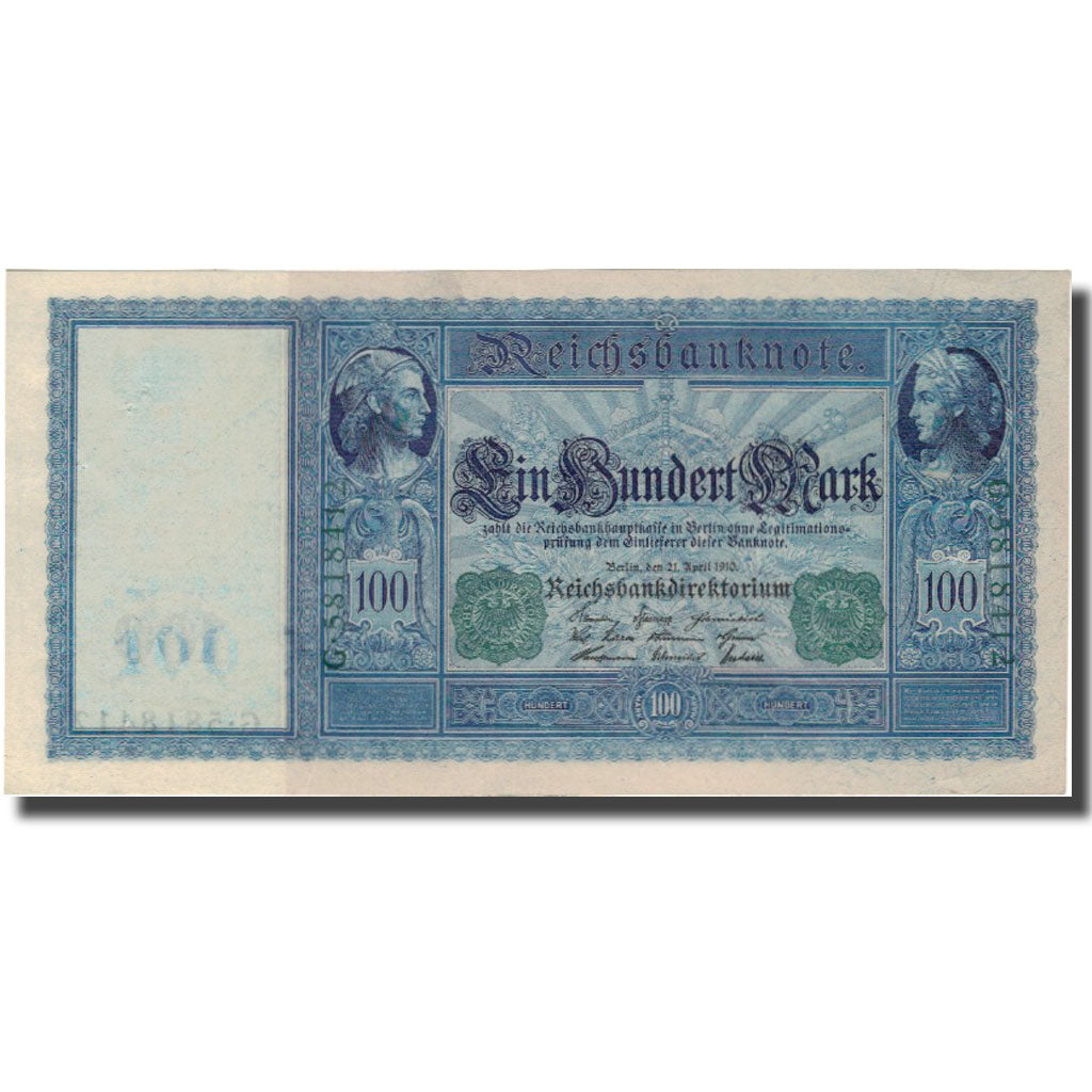 Banknote, Germany, 100 Mark, 1910, 1910-04-21, KM:43, AU(55-58)