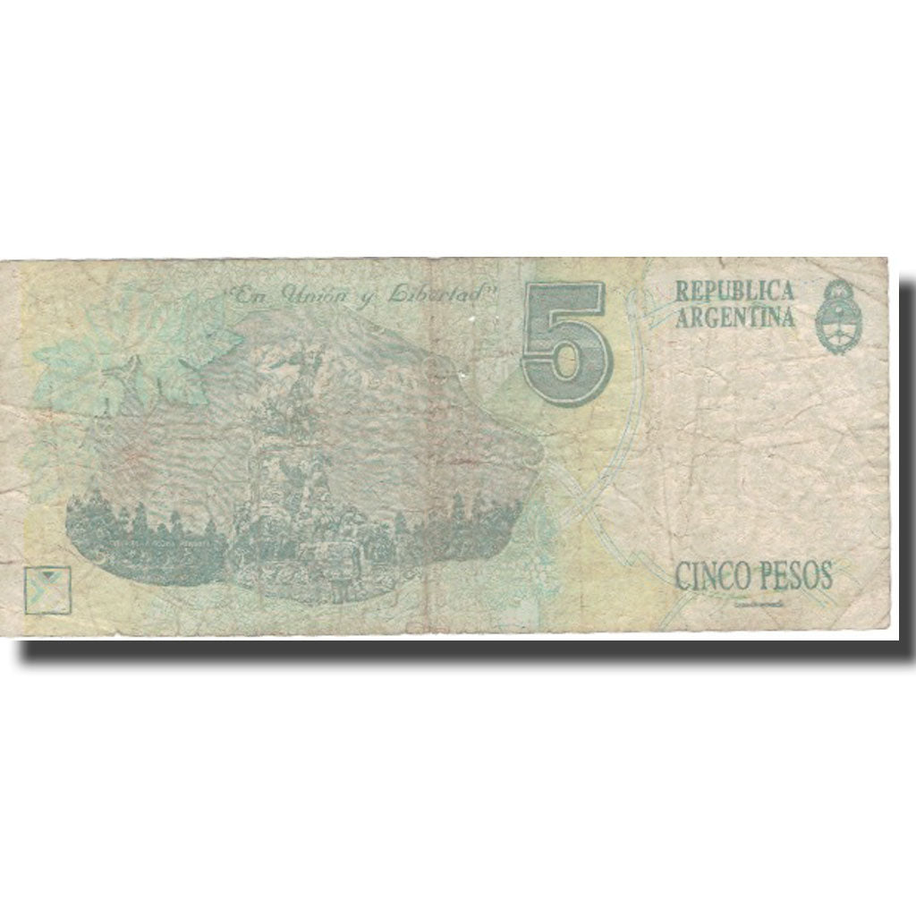 Billet, Argentine, 5 Pesos, UNDATED (1992-1997), KM:341a, B+