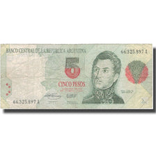 Banknote, Argentina, 5 Pesos, UNDATED (1992-1997), KM:341a, F(12-15)