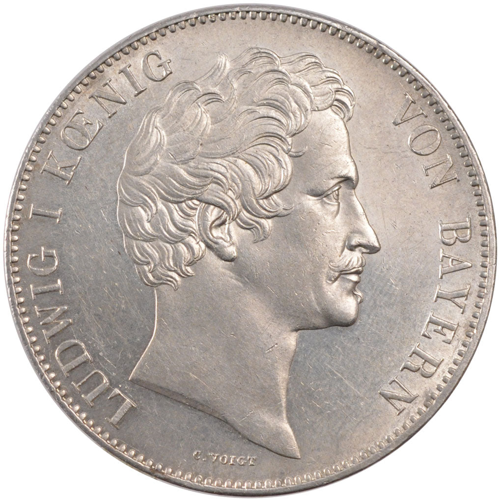 Germany, Double Thaler, 1843, Munich, MS(60-62), Silver, 37.09