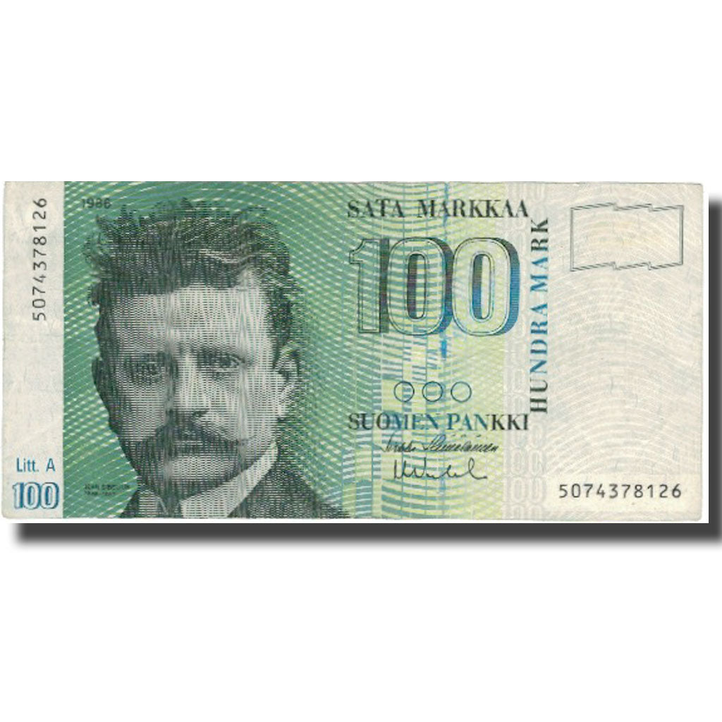 Banknote, Finland, 100 Markkaa, 1986-1991, KM:119, EF(40-45)