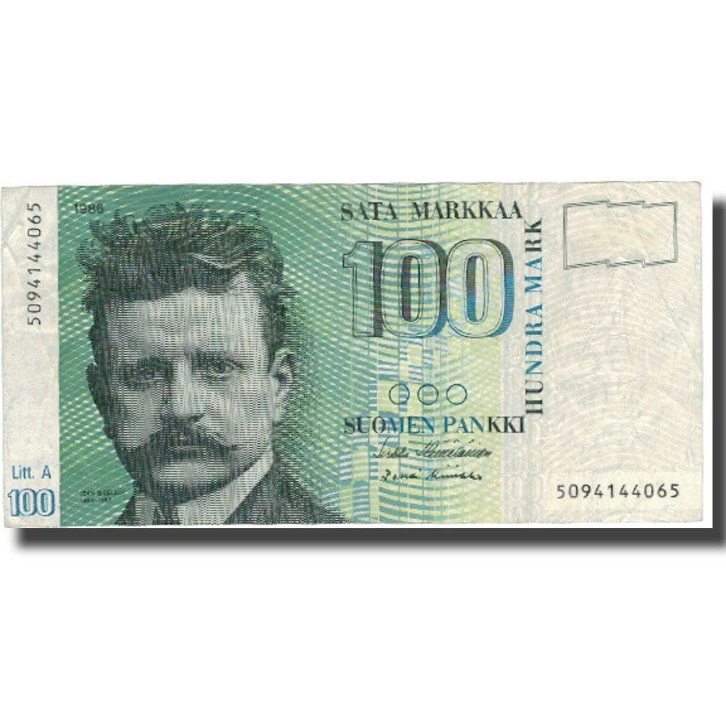 Billet, Finlande, 100 Markkaa, 1986-1991, KM:119, TTB