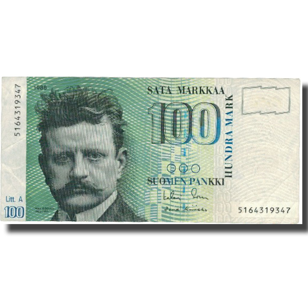 Geldschein, Finnland, 100 Markkaa, 1986-1991, KM:119, SS