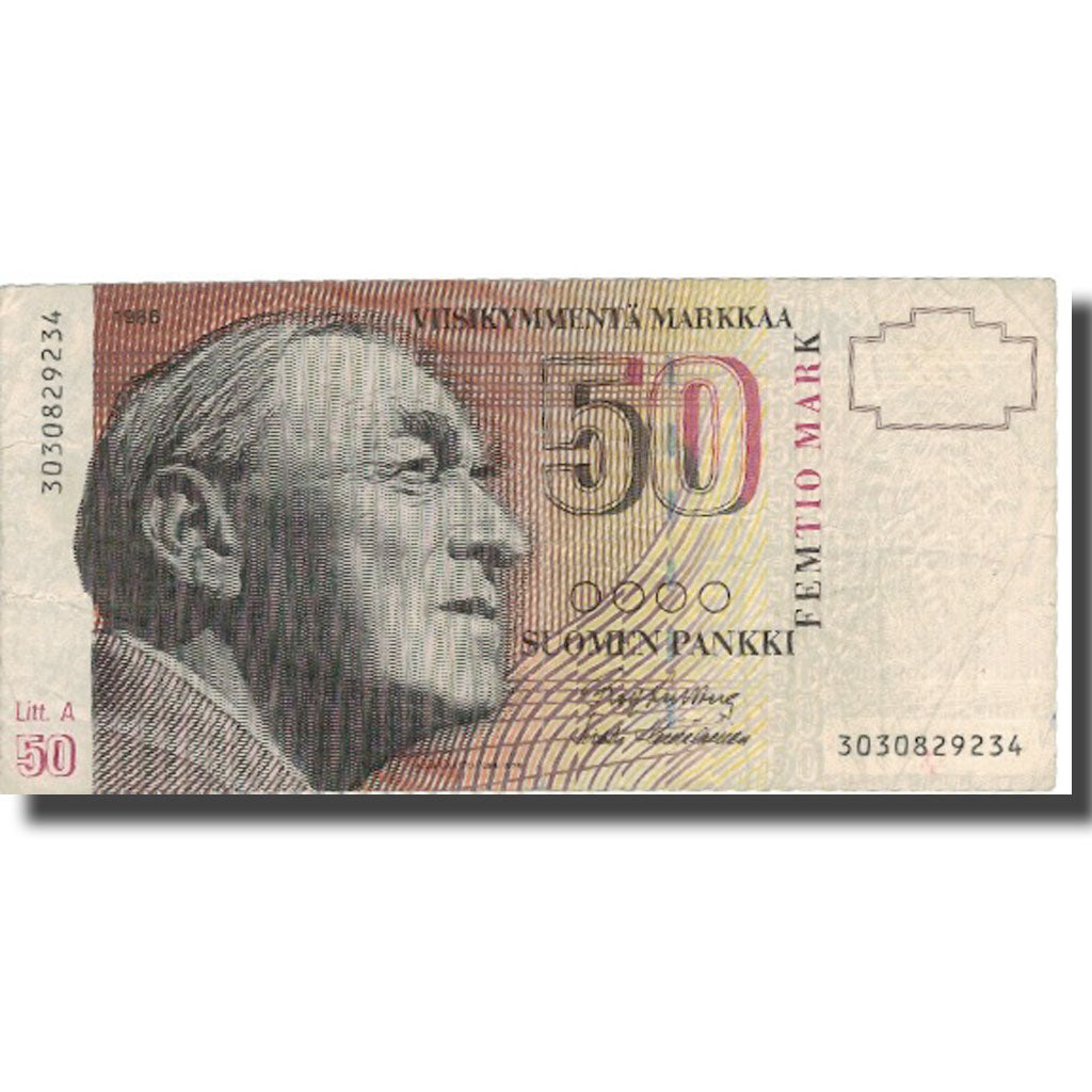 Banknote, Finland, 50 Markkaa, 1986-1991, KM:118, EF(40-45)