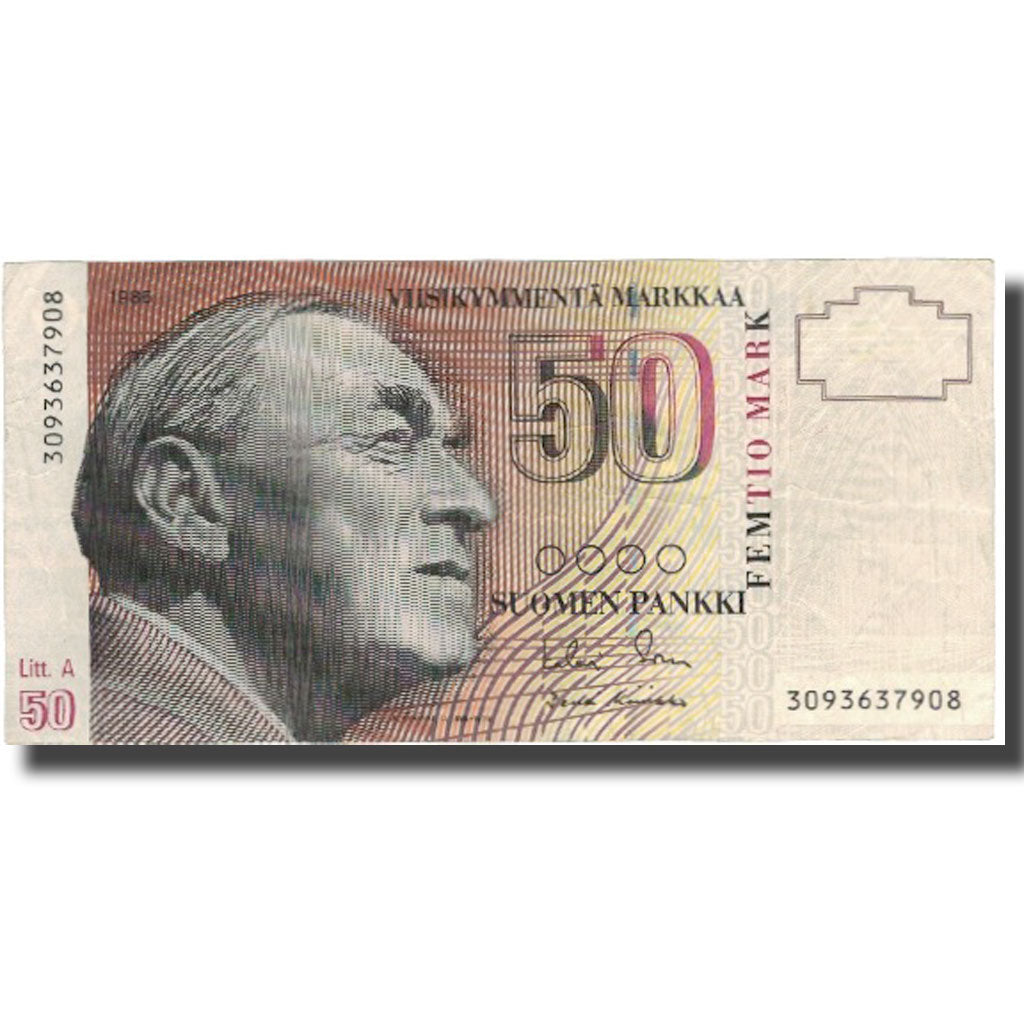 Banknote, Finland, 50 Markkaa, 1986-1991, KM:118, EF(40-45)