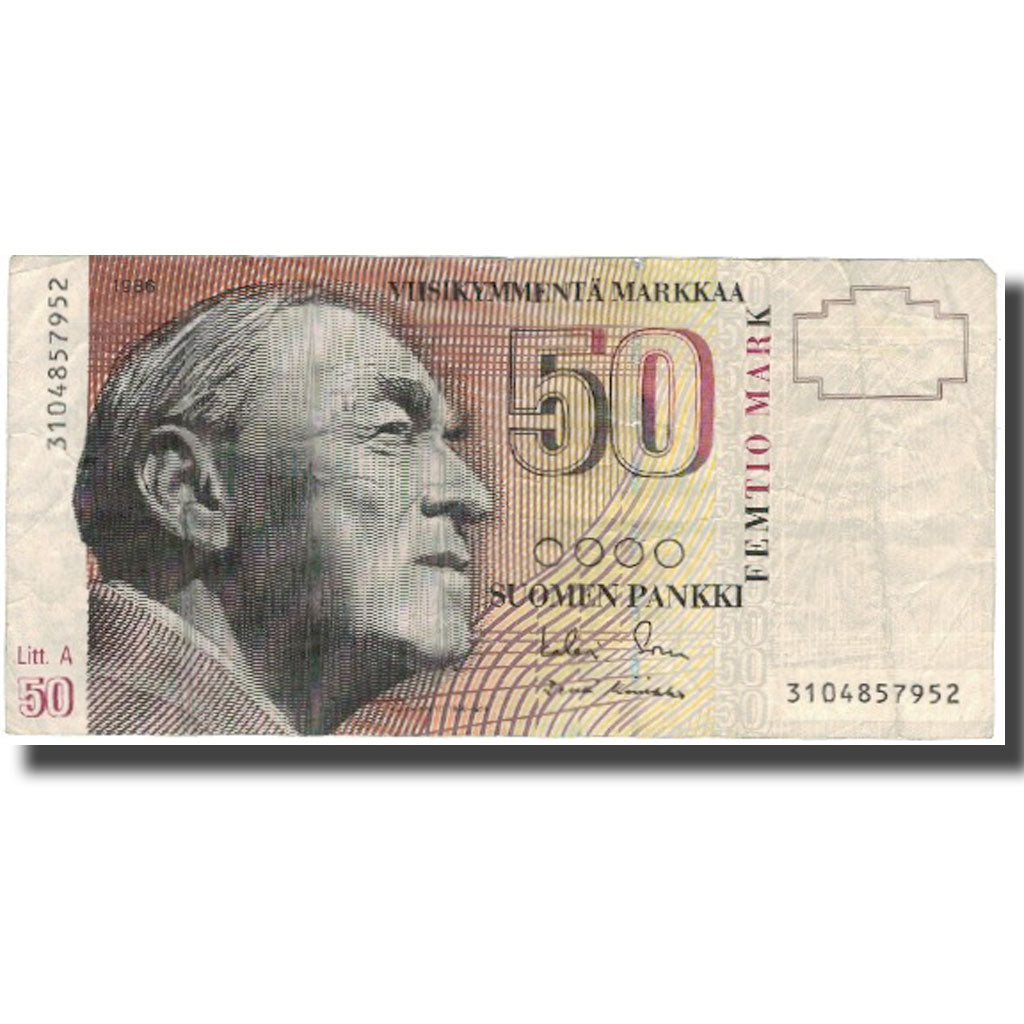 Banknote, Finland, 50 Markkaa, 1986-1991, KM:118, EF(40-45)