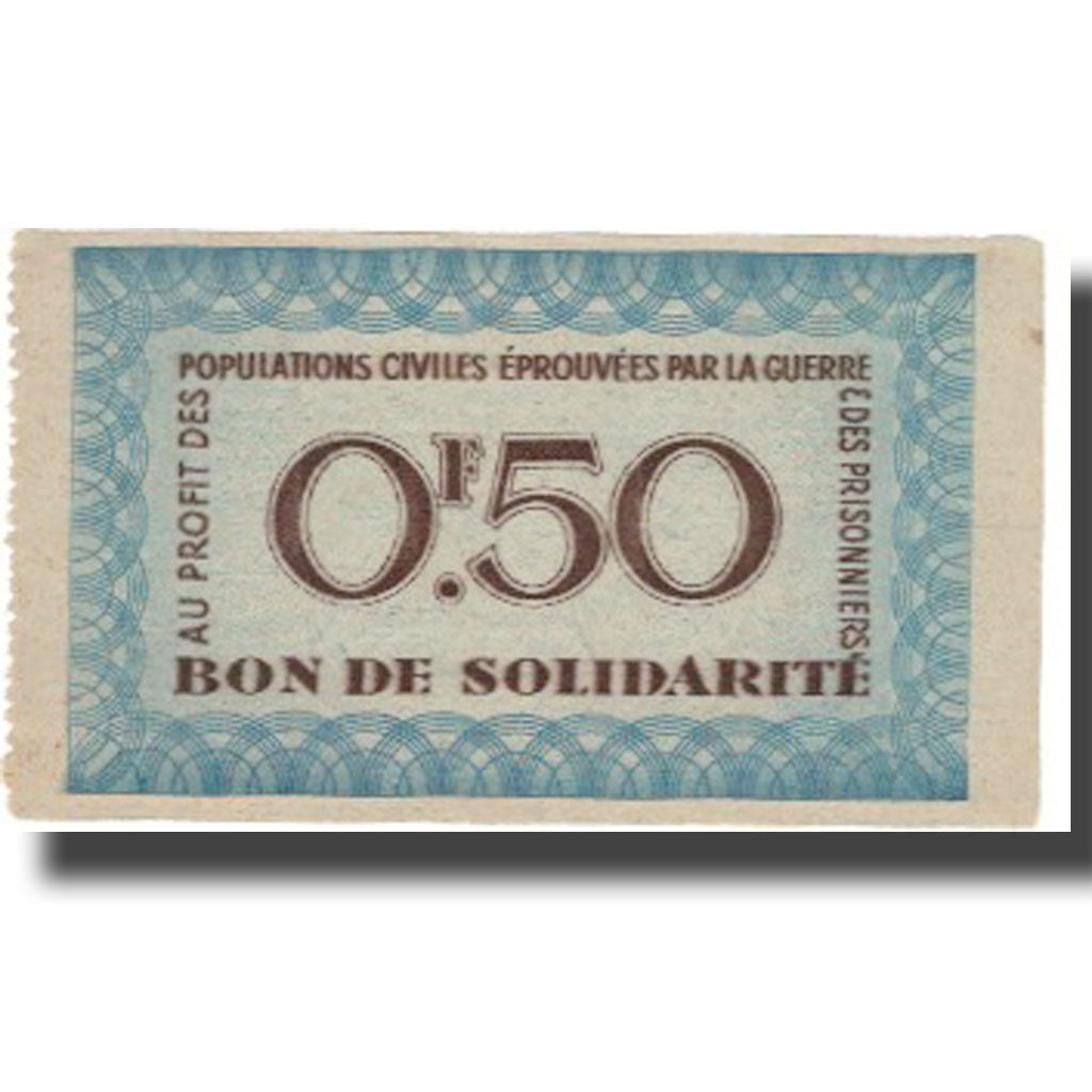 France, Bon de Solidarité, 50 Centimes, 1941, AU(50-53)