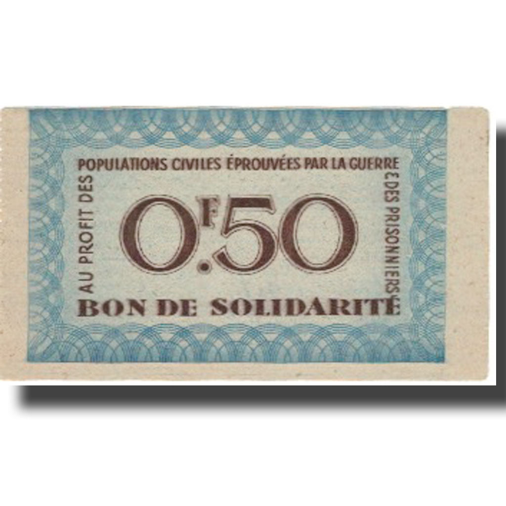 France, Bon de Solidarité, 50 Centimes, 1941, AU(55-58)