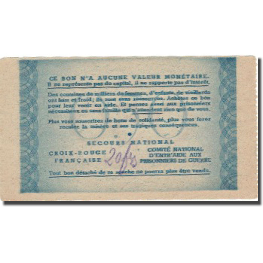 France, Bon de Solidarité, 50 Centimes, 1941, AU(55-58)