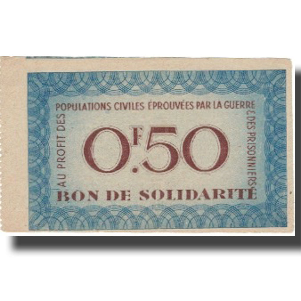 France, Bon de Solidarité, 50 Centimes, 1941, AU(50-53)