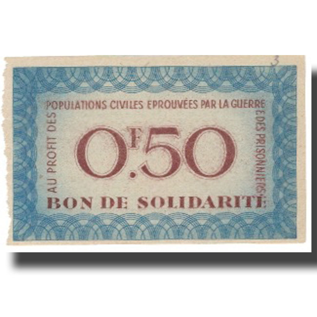 France, Bon de Solidarité, 50 Centimes, 1941, AU(55-58)