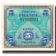 Francja, 5 Francs, Flag/France, 1944, 1944, AU(55-58), Fayette:VF17.1, KM:115a