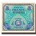 Francja, 5 Francs, Flag/France, 1944, 1944, AU(55-58), Fayette:VF17.1, KM:115a