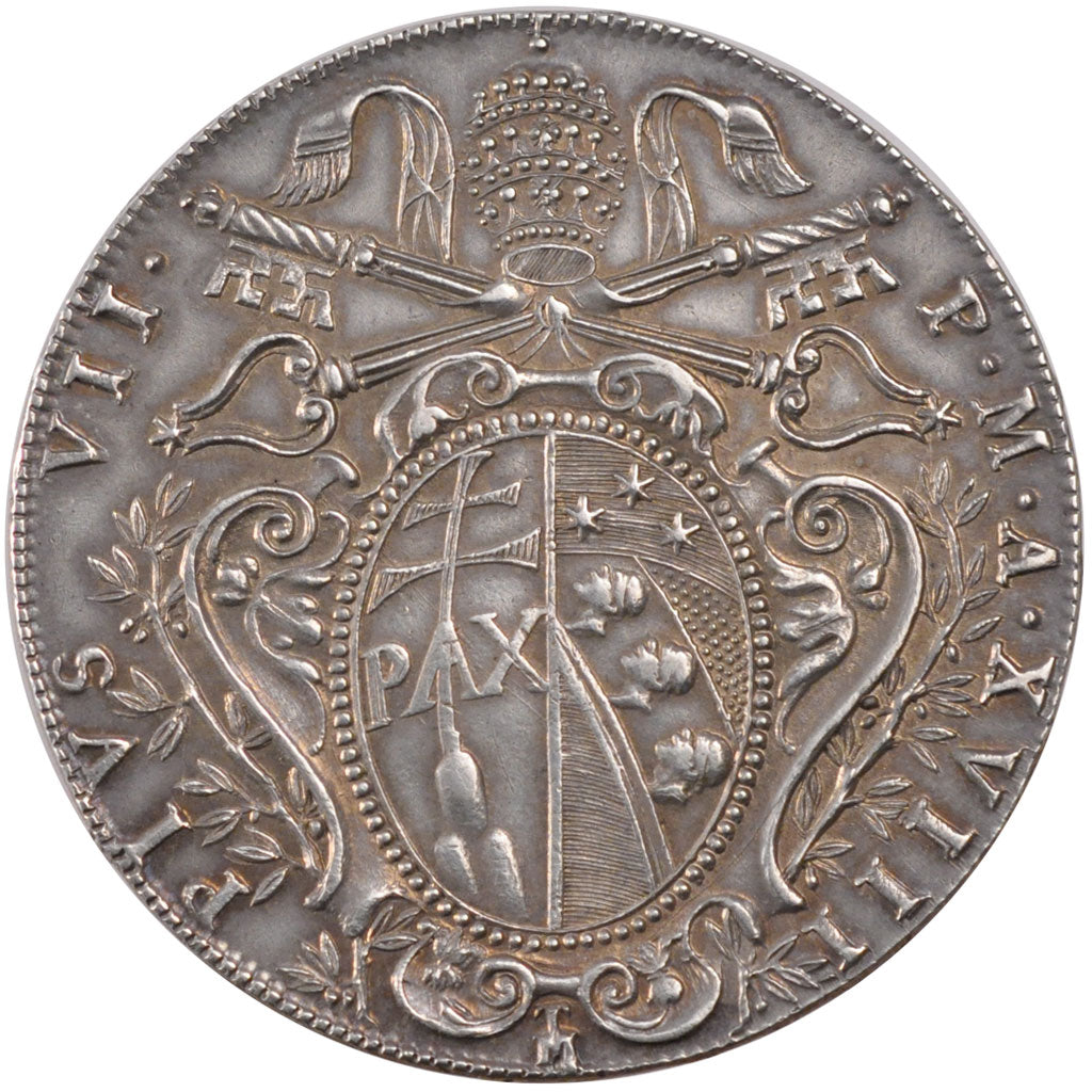 ITALIAN STATES, Scudo, 1818, Bologna, KM #1275, graded, PCGS, AU(50-53),...