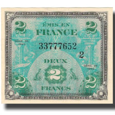 Francja, 2 Francs, Flag/France, 1944, 1944, AU(50-53), Fayette:VF16.2, KM:114b