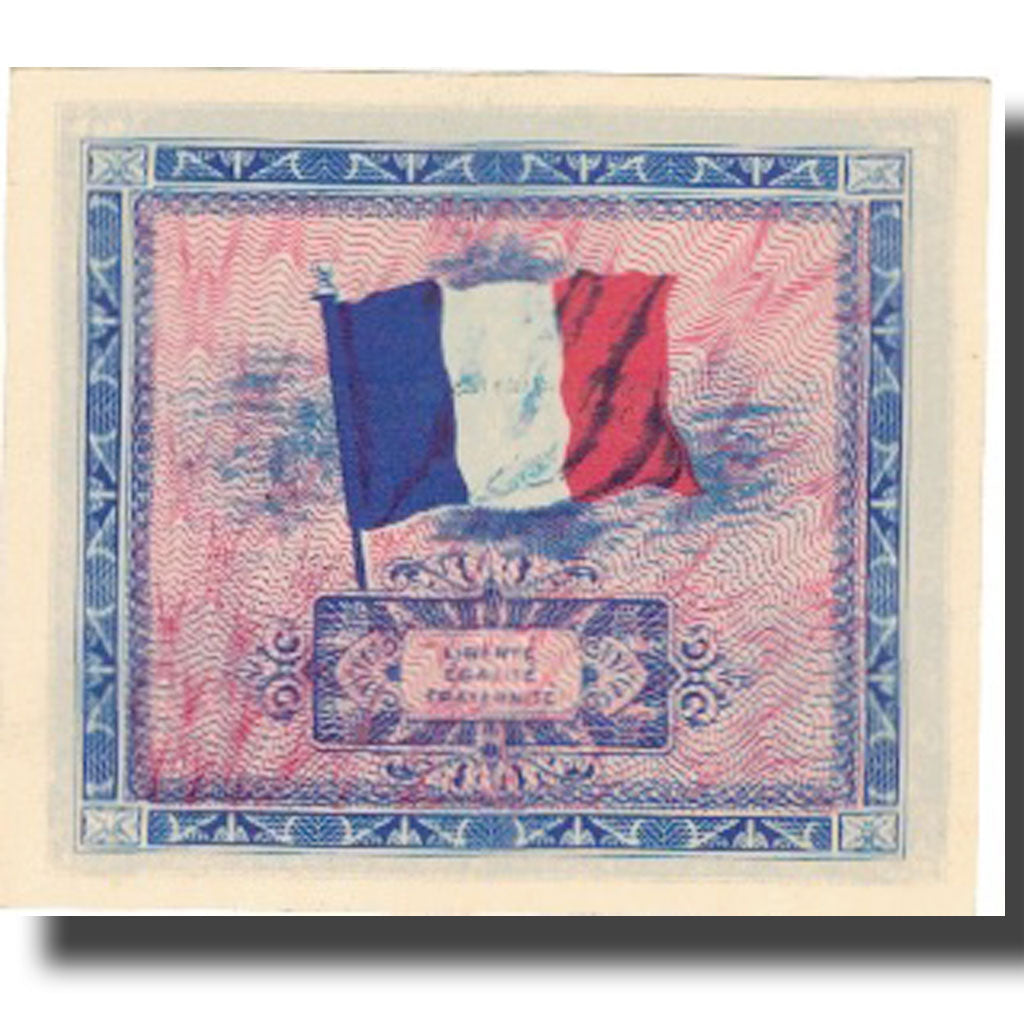 Francia, 2 Francs, Flag/France, 1944, 1944, MBC+, Fayette:VF16.2, KM:114b