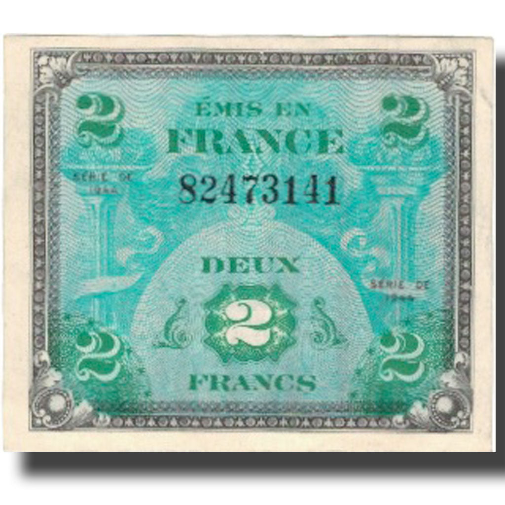 France, 2 Francs, Drapeau/France, 1944, 1944, TTB+, Fayette:VF16.1, KM:114a