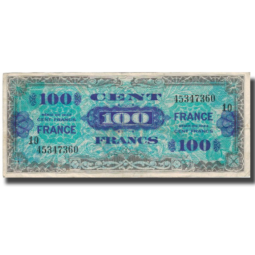 Francia, 100 Francs, 1945 Verso France, 1945, 1945, BC+, Fayette:VF25.10