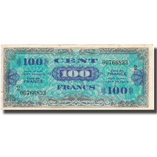 France, 100 Francs, Flag/France, 1944, 1944, EF(40-45), Fayette:VF 20.2, KM:118b