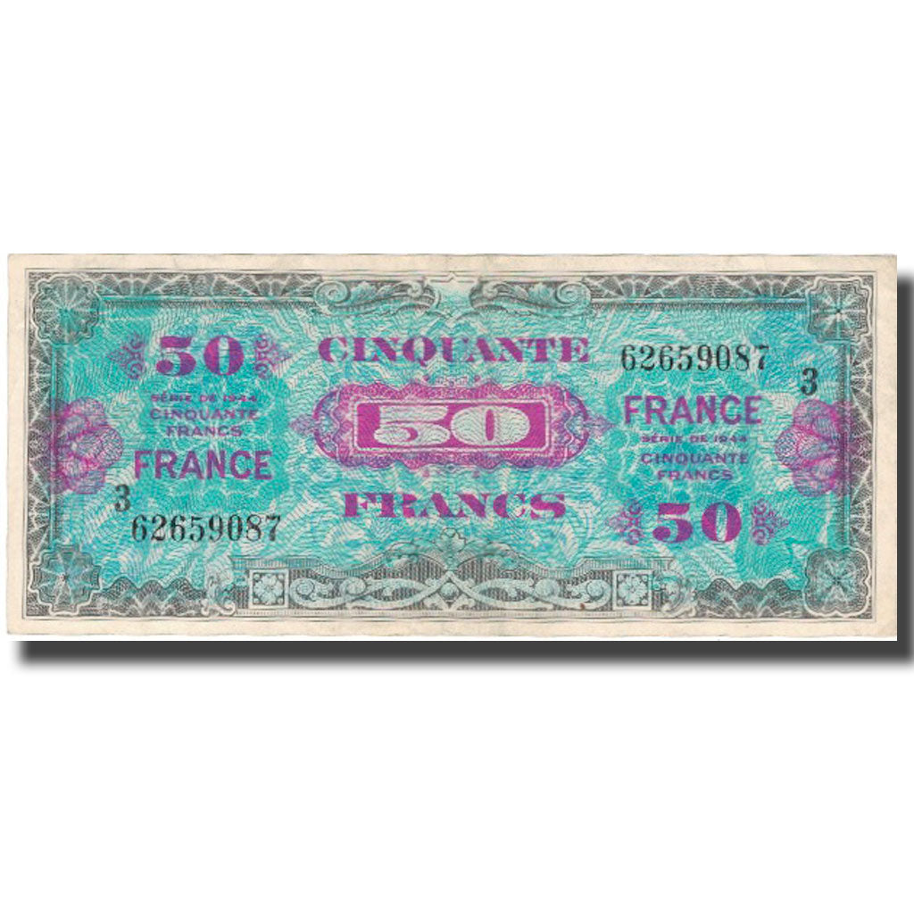 France, 50 Francs, 1945 Verso France, 1945, 1945, VF(30-35), Fayette:VF24.3