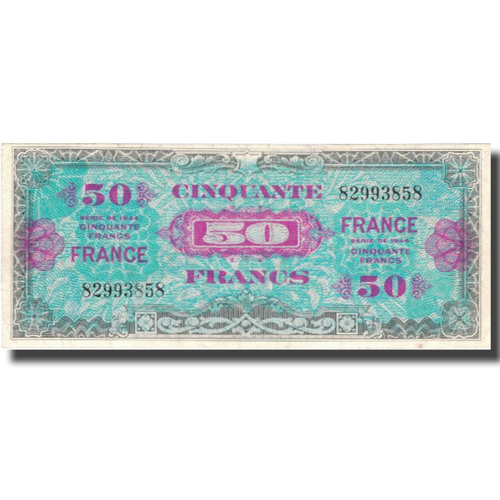 France, 50 Francs, 1945 Verso France, 1945, 1945, EF(40-45), Fayette:VF 24.1
