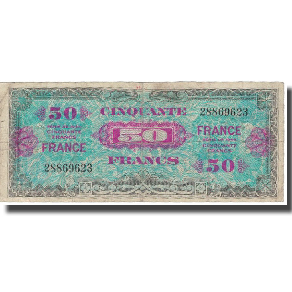 France, 50 Francs, 1945 Verso France, 1945, 1945, TB, Fayette:VF24.1, KM:122a