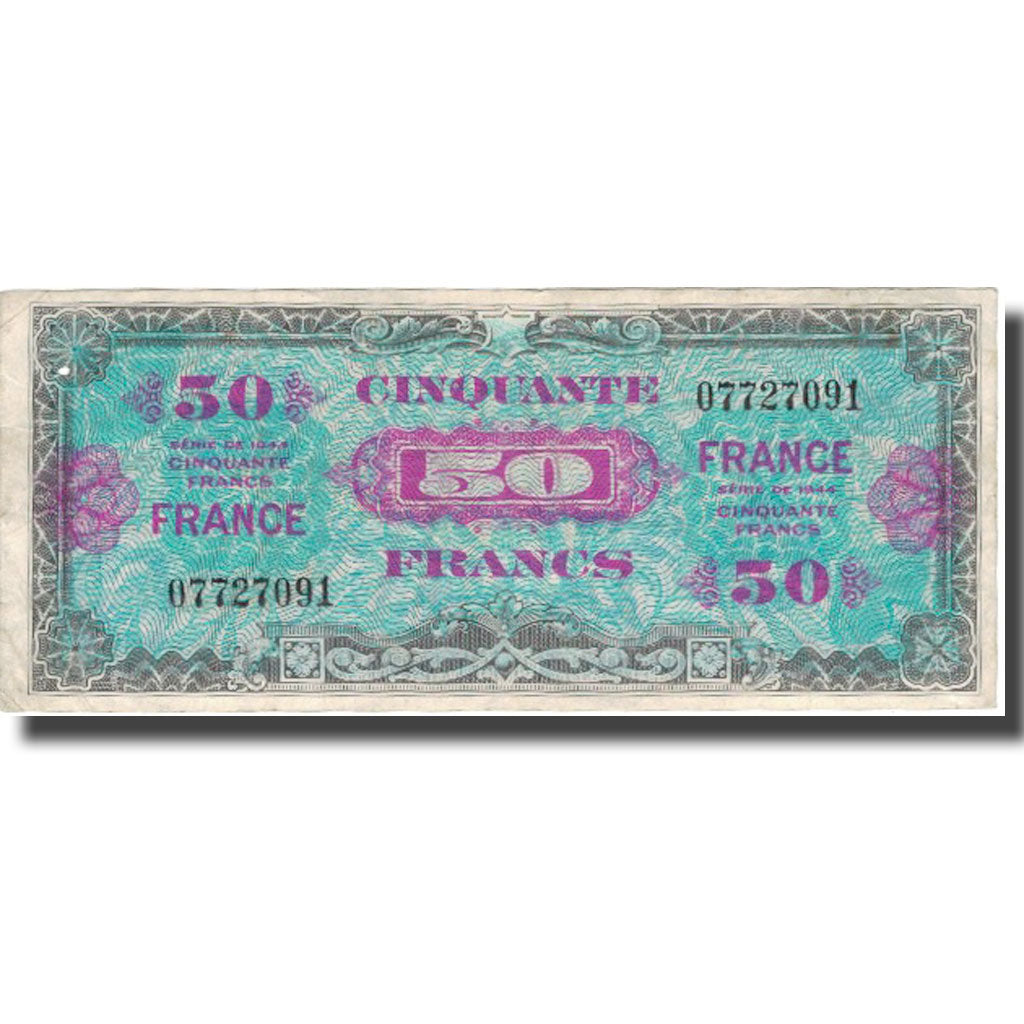 France, 50 Francs, 1945 Verso France, 1945, 1945, TB+, Fayette:VF 24.1, KM:122a