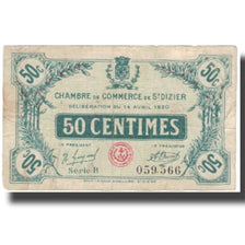 France, Saint-Dizier, 50 Centimes, 1920, TB, Pirot:113-17